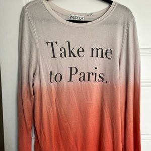 Wildfox “Take me to Paris” sweatshirt size L